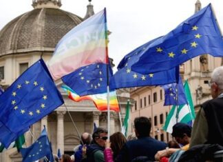 Συγκέντρωση στην Ρώμη υπέρ της Ευρώπης