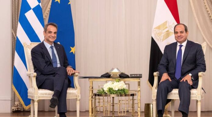 Tηλεφωνική επικοινωνία Μητσοτάκη με τον Πρόεδρο της Αιγύπτου